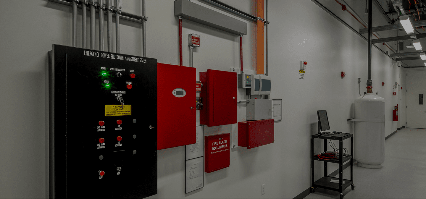 fire alarm control panels and emergency power shutdown system