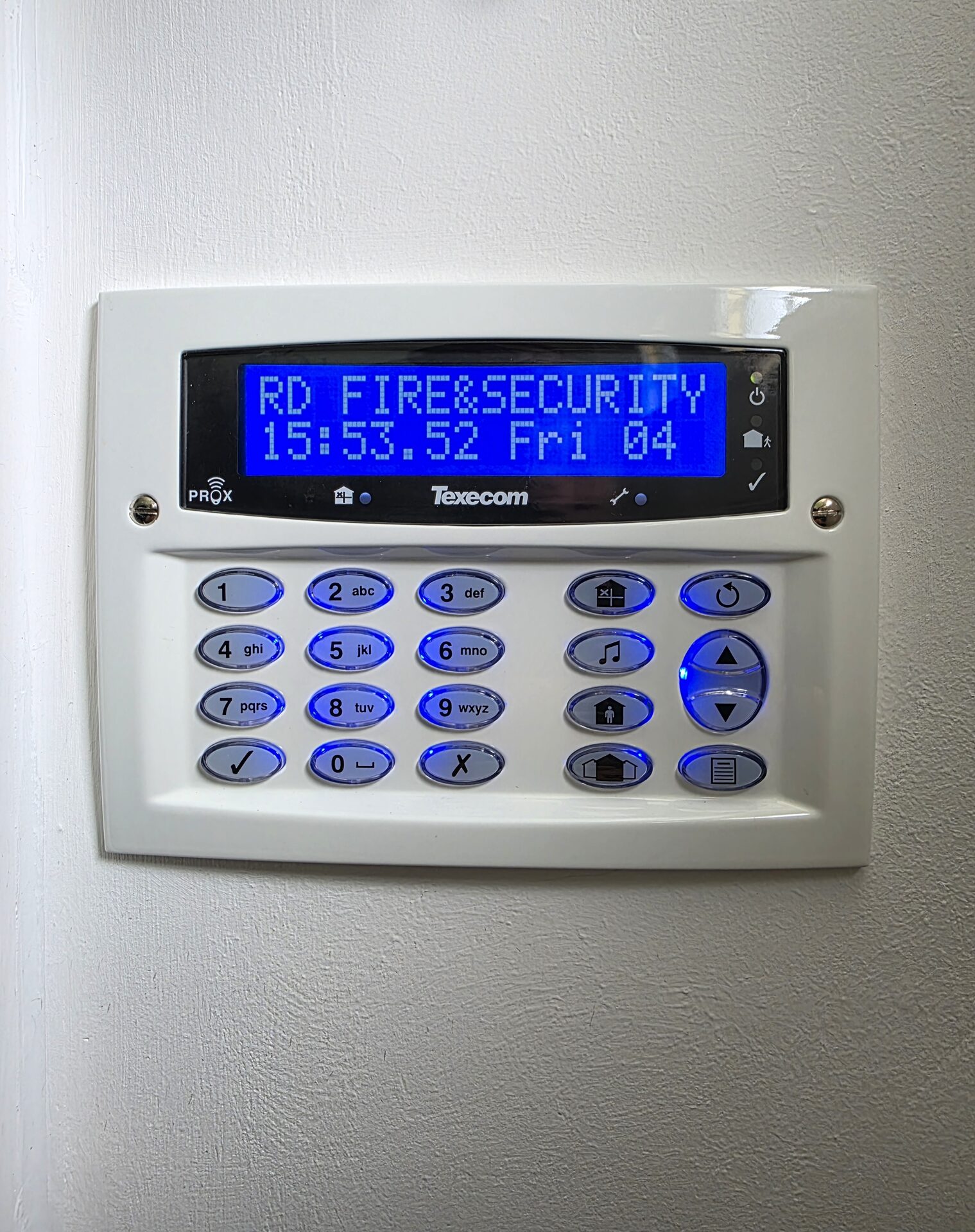 white security control panel